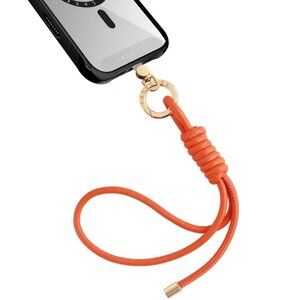 CASECESS WanderLoop Cell Phone Wrist Loop Cosmic Orange Leather Rope